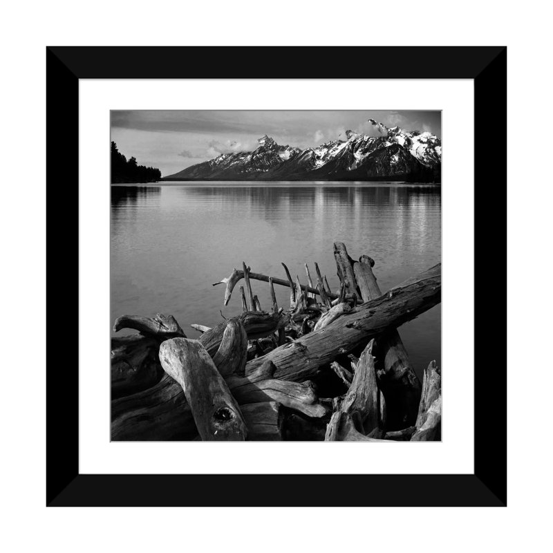 "Captionless" par Ansel Adams, reproduction sur toile tendue, Papier d'art encadré noir, Blanc, H 24 po x l 24 po x P 1 po