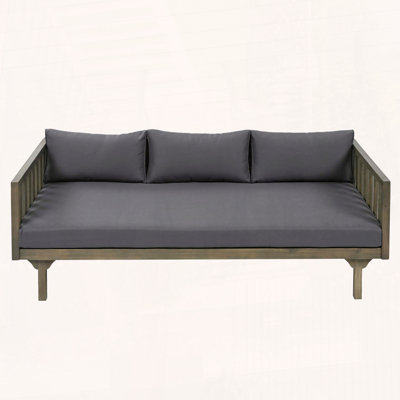 Acacia Wood Daybed with Classic Slat Paneling