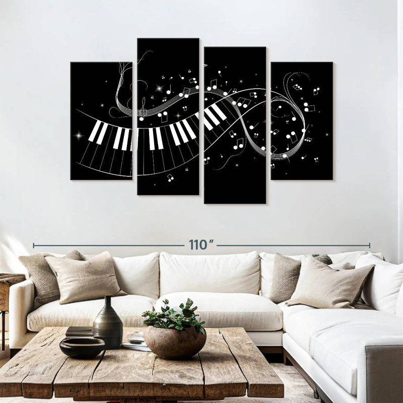 Abarca Piano Key Notes, 54" H x 84" W