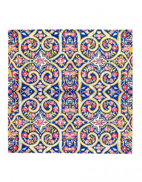 Vintage tile design Velvet table cloth 3' X 3'