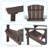 Patio Adirondack Chair Plastic Single Chairs, Lawn and Garden Chair Fire Pit Outdoor Lounge Chair for Backyard Deck-54911485