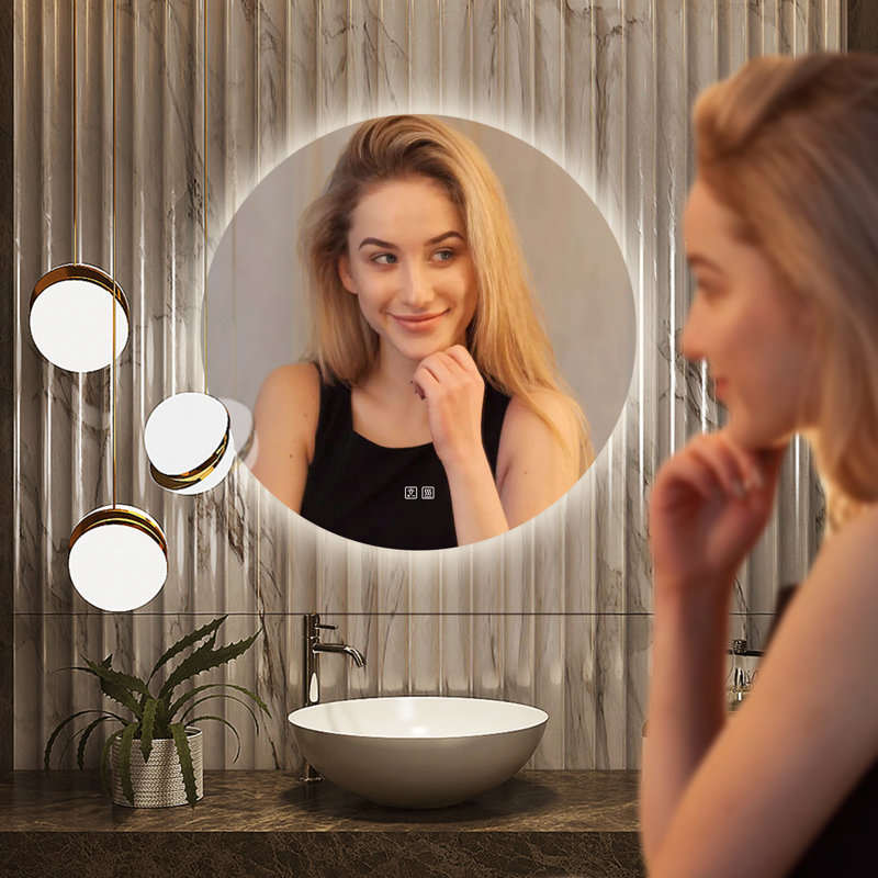 Miroir de salle de bain Naliyah, 32 po x 32 po