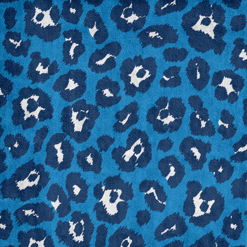 Magna Beach Towel, Polyester/Cotton Blend, Powder Blue/White/Navy Blue