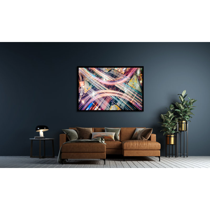 Intersection Of Light - Print on Plastic / Acrylic, Black Frame, 100cm H x 150cm W x 10cm D