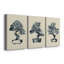 Indigo Bonsai I - Ensemble de 3 toiles tendues-921685592