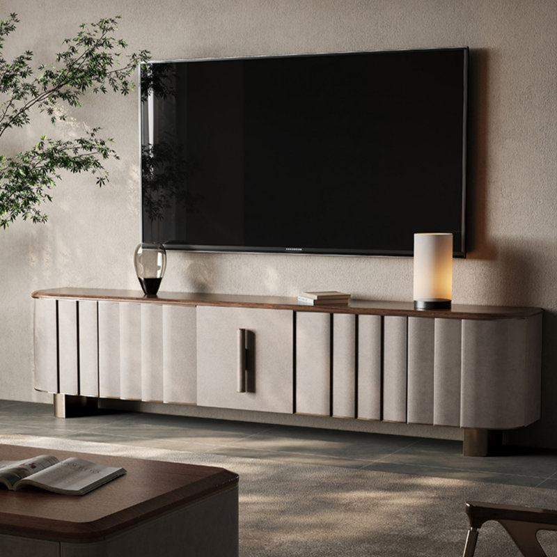 Meuble télé simple et léger, Brun / Gris