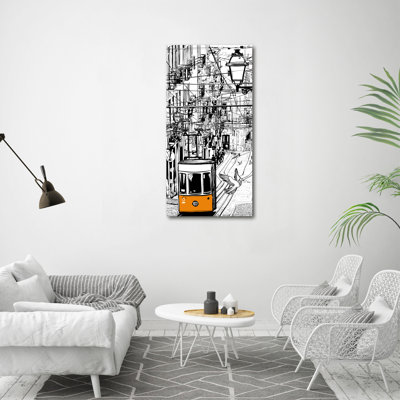 Tram In Lisbon - Wrapped Canvas Print