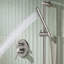 Ensemble complet de robinetterie de douche circulaire à 2 fonctions avec équilibrage de pression et barre de douche.-134155037