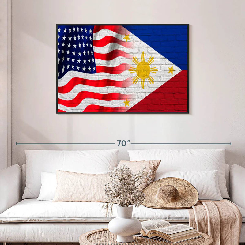 Borges USA And Philippines Flag, 29" H x 43" W