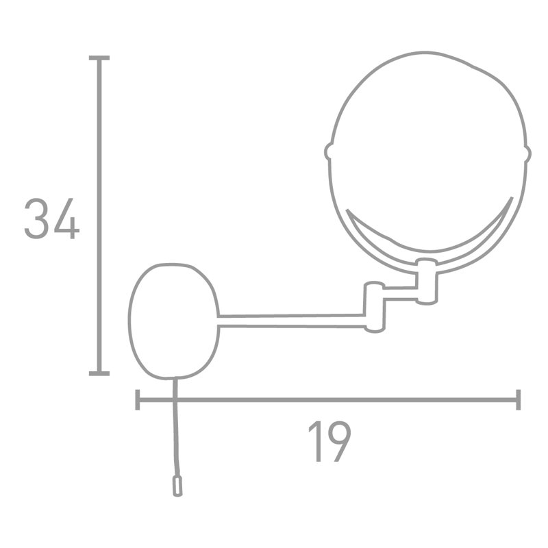 Metal Flat Wall Mirror