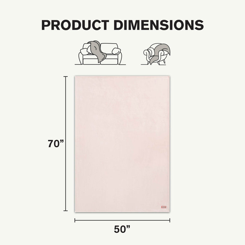 Hunter Coco Flannel Throw Blanket, Mauve Pink Chalk
