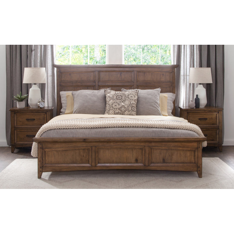 Antavis Panel Bed - Honey Oak, King