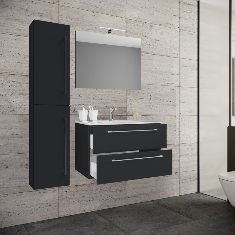 Reidunn Bathroom Furniture Suite, Black