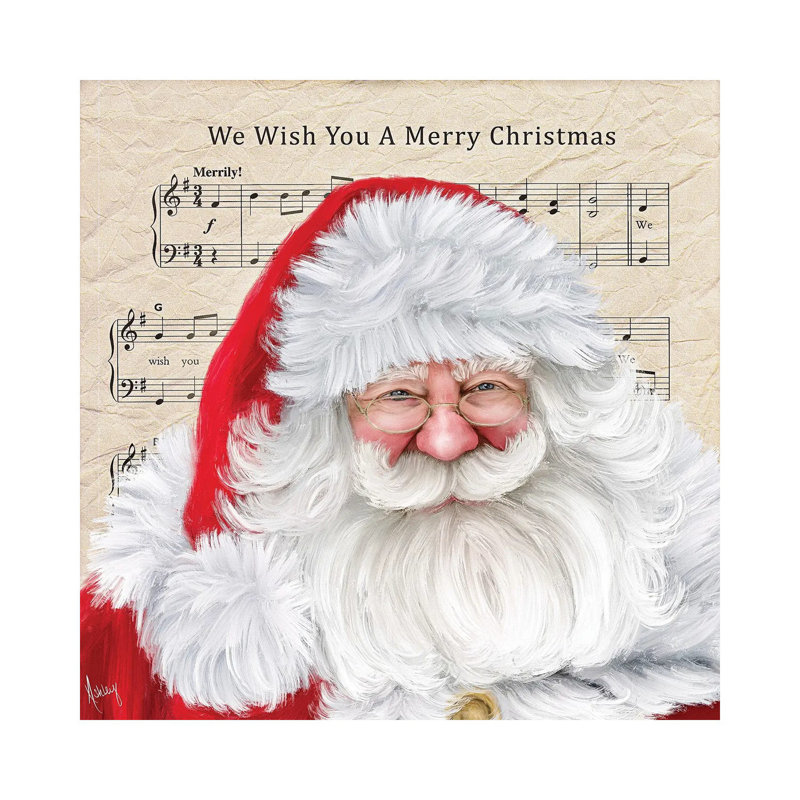 «We Wish You A Merry Christmas», reproduction d'art sur toile tendue, Toile tendue, Ne s’applique pas, H 12 po x l 12 po