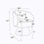 Fauteuil pivotant de 26,40 po Huertes-850520564