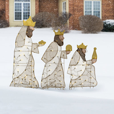 42" H LED Lighted Three Wisemen Inflatable