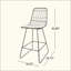 Tabourets de comptoir d'extérieur modernes avec coussins résistants à l'eau, pour l'intérieur et l'extérieur, ensemble de 2-650190684