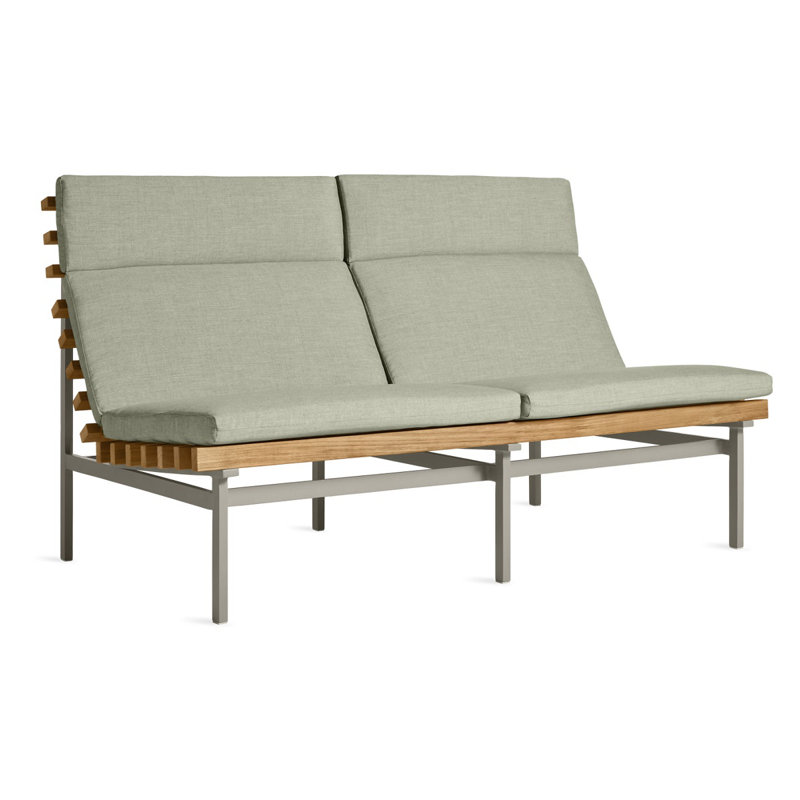 Canapé d'extérieur 2 places Perch, Tissu Sunbrella, Gris anthracite
