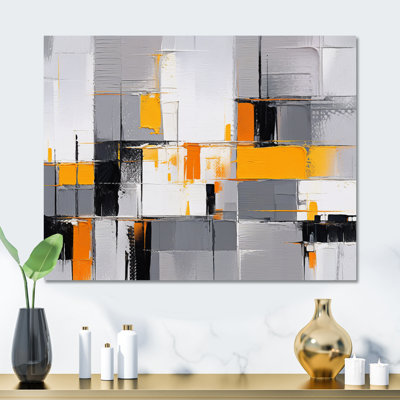 " Yellow Gray Bold Stripes "