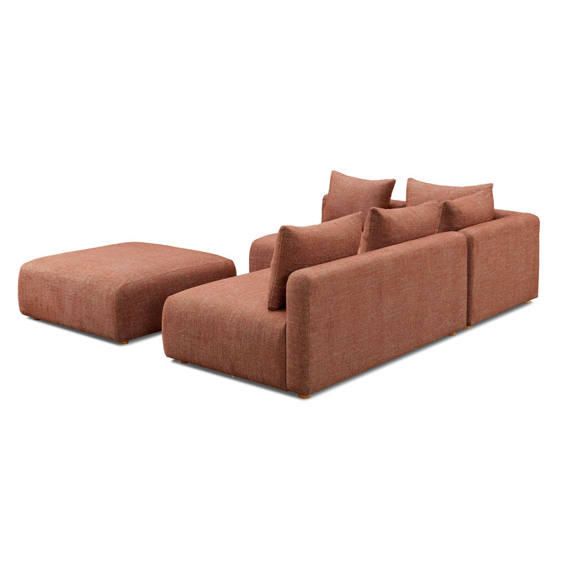 Canapé modulaire 4 pièces Tov Furniture Hangover Sedona, Sedona Red Textured