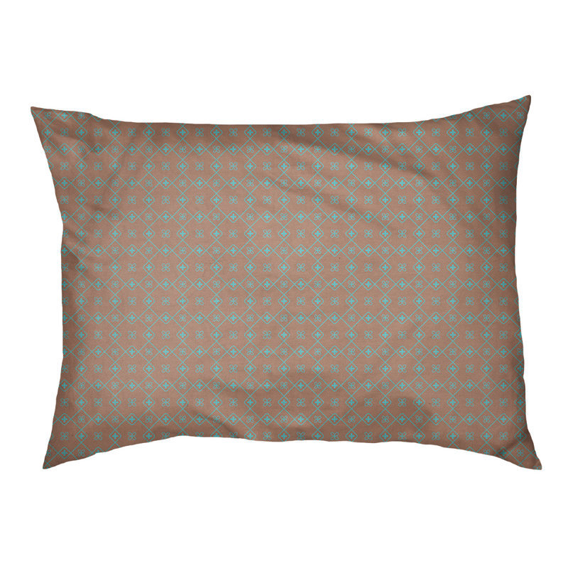 Coussin pour chien/classique à chariot Campion, Grand (l 50 po x P 40 po x H 17 po), Brun et bleu