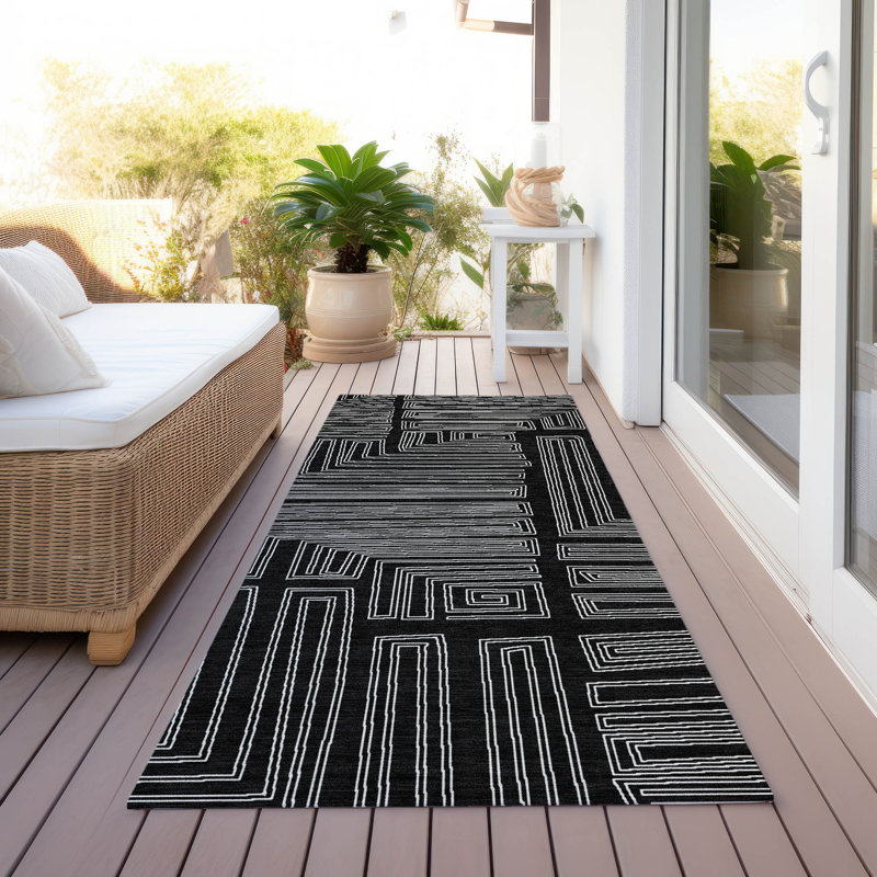 Machine Washable Indoor/Outdoor Chayden ACN1045 Rug, Runner 2'3" x 7'6"