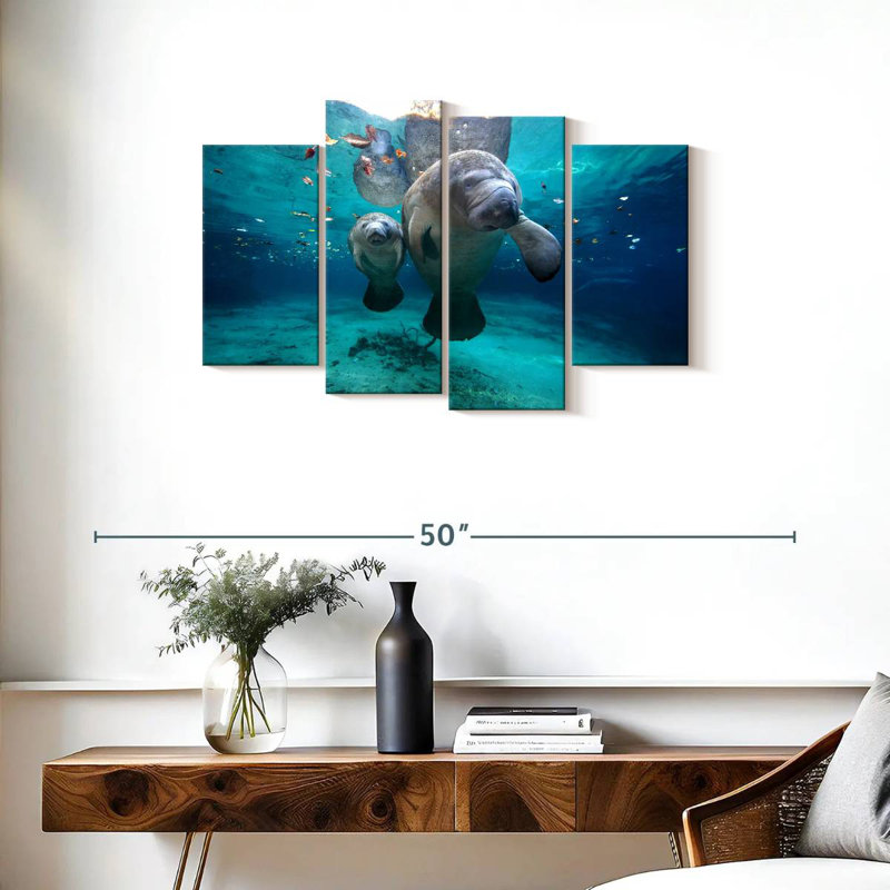 Brampt Manatee And Calf, 22" H x 36" W