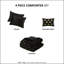 4 édredon noir / doré à imprimé métallique pour lit double / grand lit, lavable à la machine, nettoyage des taches