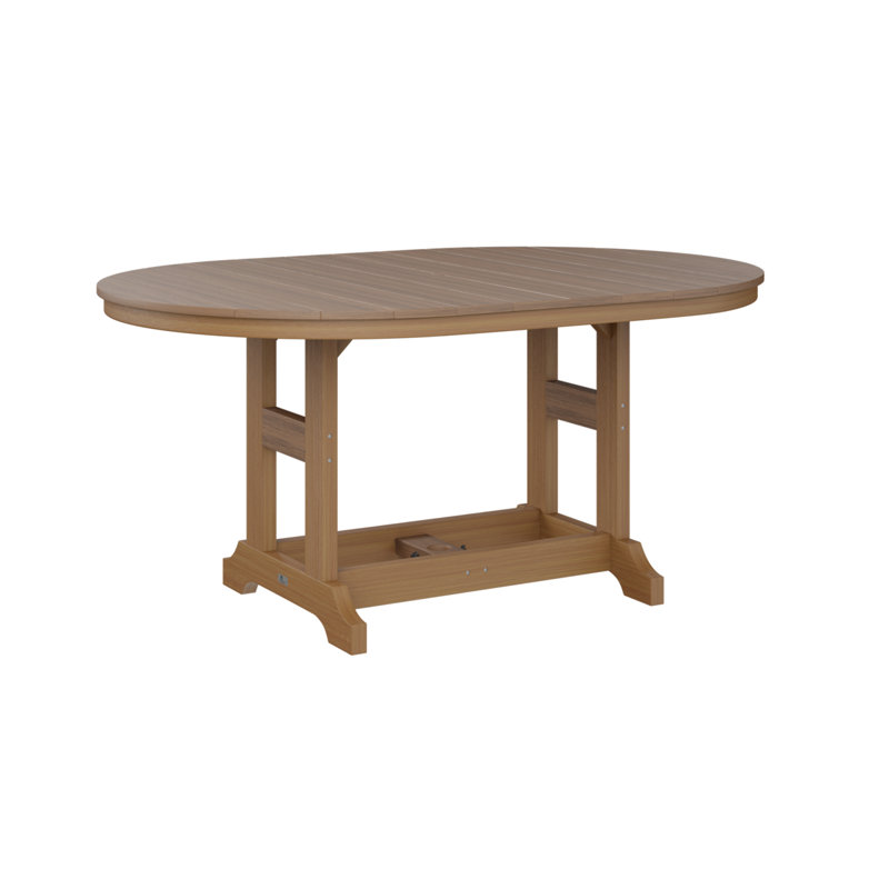 Table de bar Berlin Classic, Acajou antique, H 39,5 po x l 44 po x P 64 po, Teck naturel
