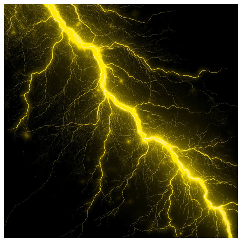 Couvertures éclairs jaunes, 50in W x 60in H