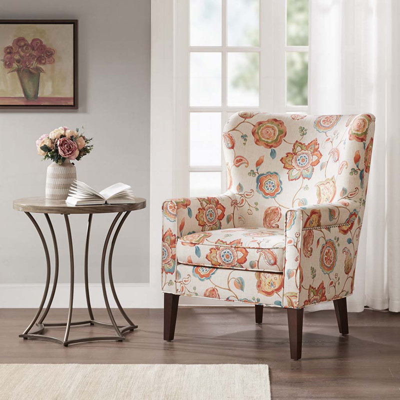 Chaise rembourrée en polyester avec 4 pieds