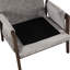 Fauteuil Comfy de style Mid-Century moderne avec revêtement en velours et fauteuil en bois d'hévéa gris-962541233