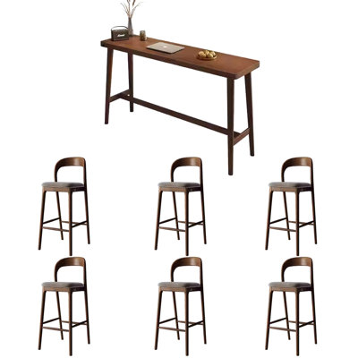 Simple modern solid wood bar tables and chairs