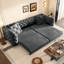 Lit convertible 4 pièces avec assise de 72 cm de profondeur, mobile et réglable par boutons, style moderne pour chambre à coucher, couleur orange, pieds invisibles, couleur gris.