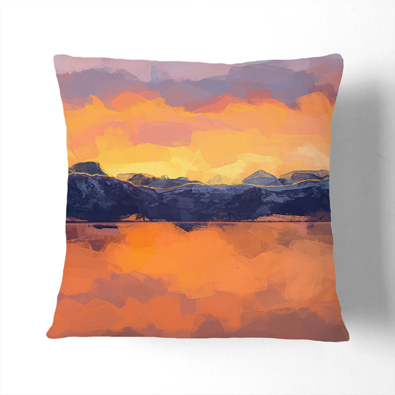 Sunshine over the Mountains Cushion with Filling, 55cm H x 55cm W x 20cm D