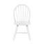 Ensemble de salle à manger rond blanc 5 pièces avec 4 chaises Windsor