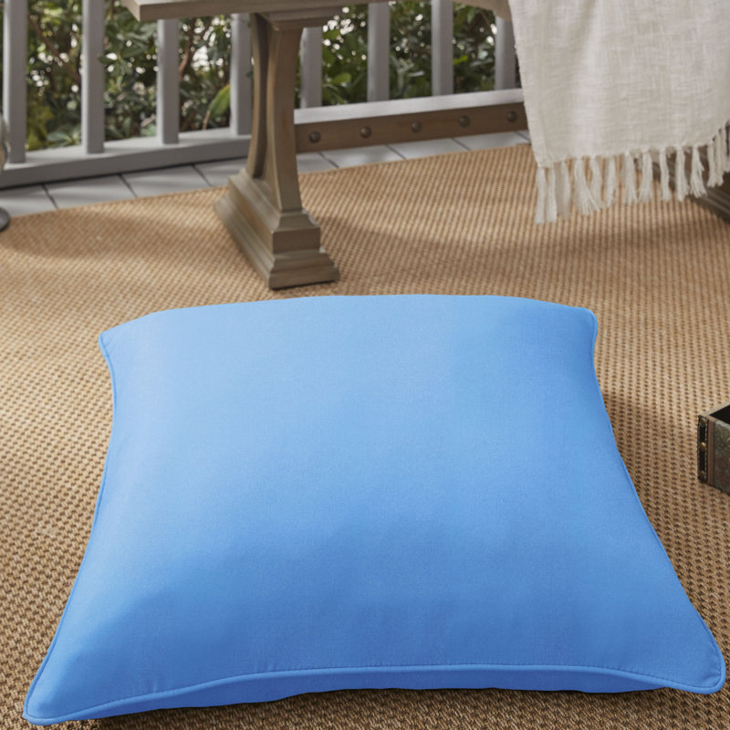 Outdoor Throw Pillow, Denim