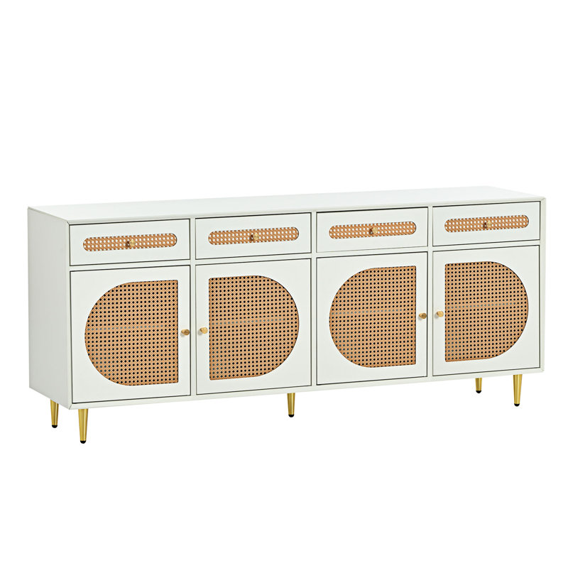 Crédence de rangement l 64,57 po Aravinthan, Blanc