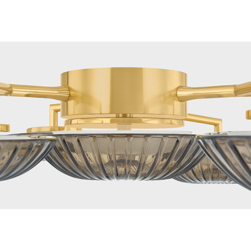 Birmingham Flush Mount in Vintage Polished Brass, 46 W
