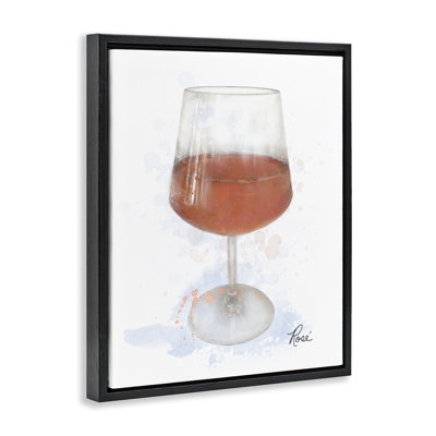 Rosé moderne dans un cadre flottant en verre, design par Matthew Piotrowicz