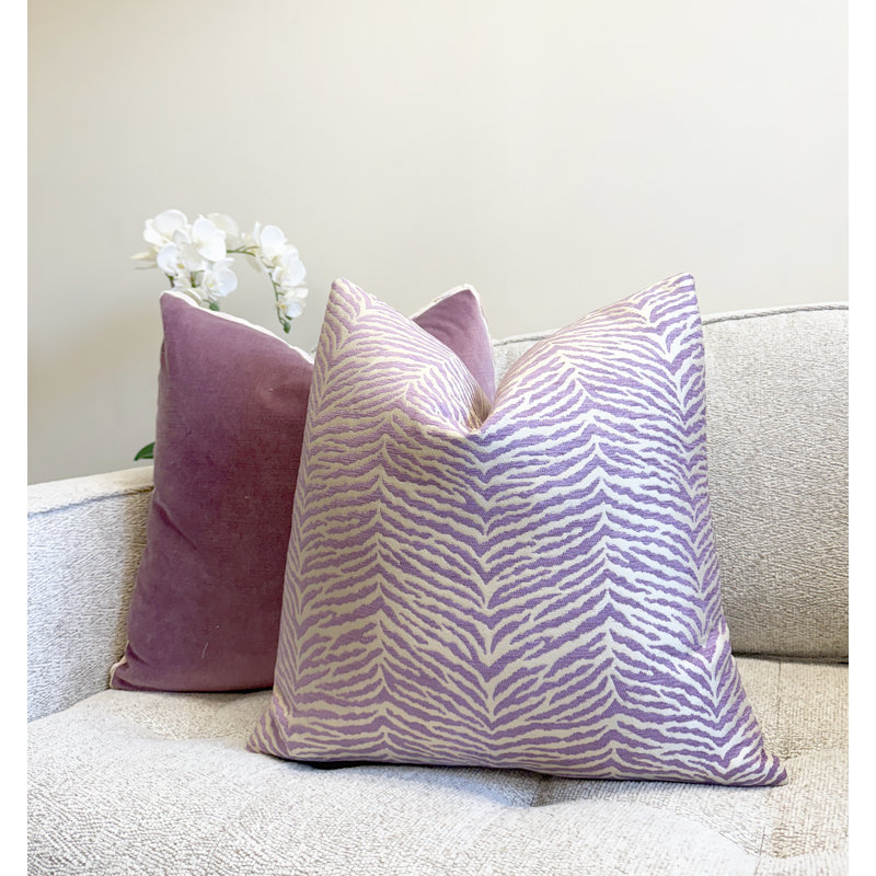 Housse de coussin Lilas Zebra, Carré 20 po