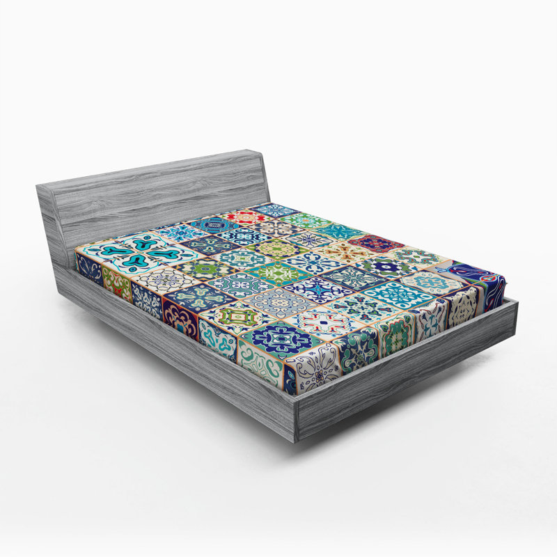 Microfiber Patchwork Fitted Sheet, Full Fitted Sheet