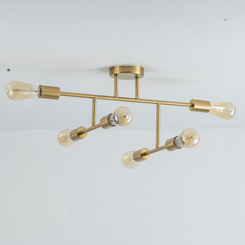 Semi Flush Mount, Brass