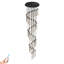 Lustre en cristal 12,5 pi avec lumières à DEL et escalier 12,5 pi Adelo