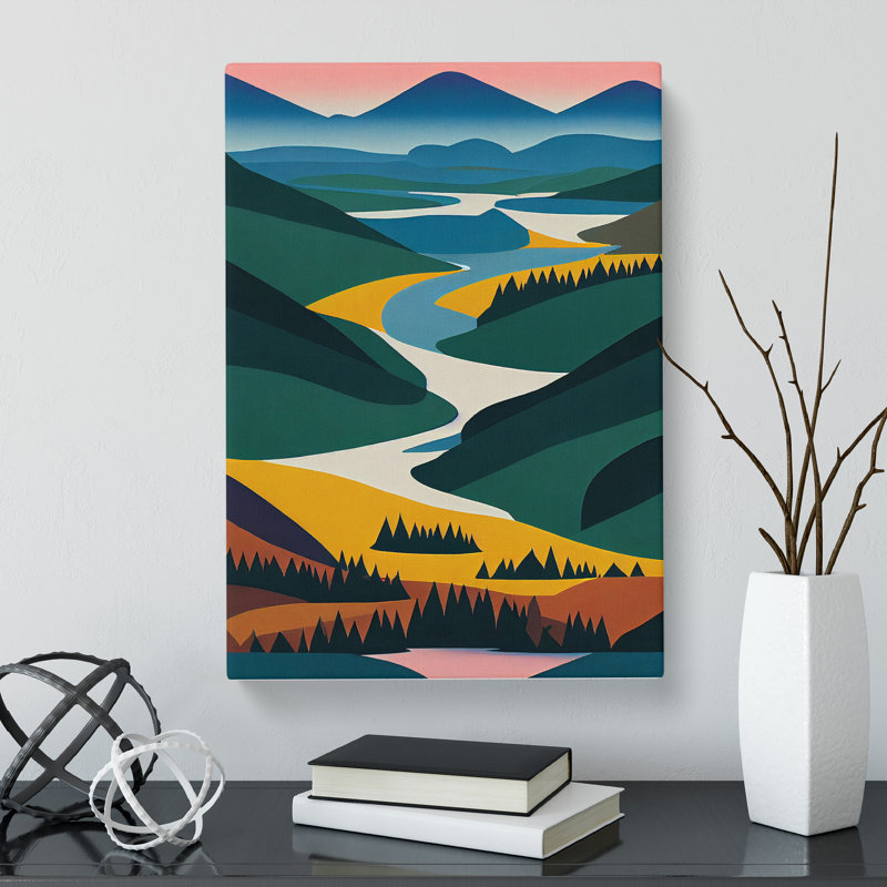 Fredericktown River Abstract Vol.2 - Wrapped Canvas Print, 50cm H x 35cm W
