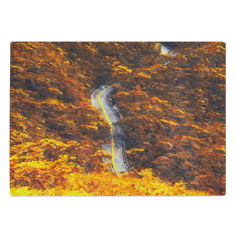 Glass Driving Through A Forest in Brazil Chopping Board, 39 cm W x 28.5 cm L