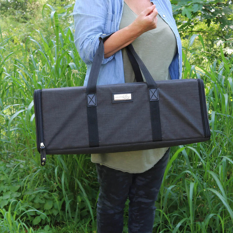 Latitude Run Fabric Storage Bag, 21.6 cm H x 21.6 cm W x 57.1 cm D, Black