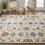 Tapis touffeté à la main en coton / laine ivoire / bleu / rouge Atlandida-1914685835