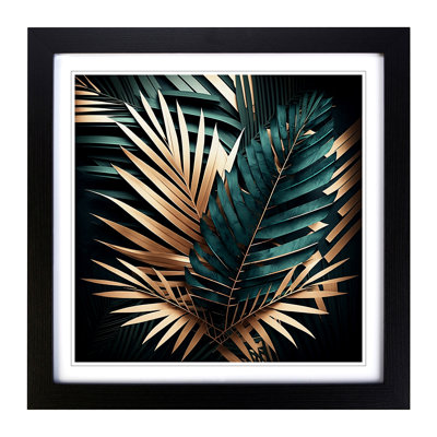 Palm Leaf Geometric - Framed Print
