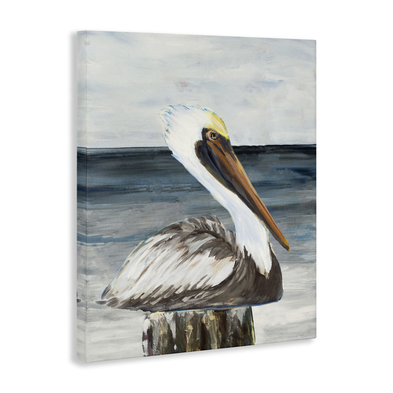 «Resting Beach Pelican» par Julie DeRice, H 20 po x l 16 po